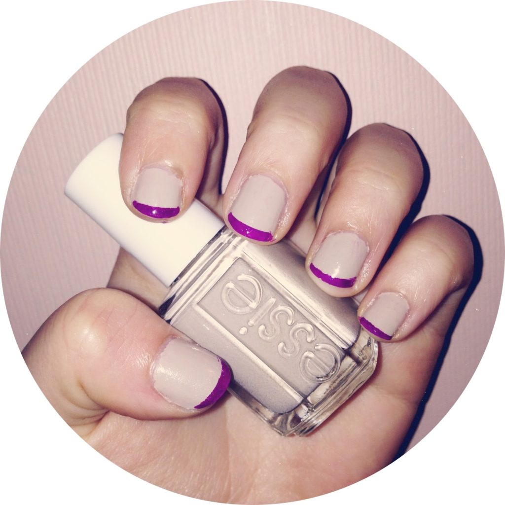 Nails of the Day: Nude & Purple French Manicure
